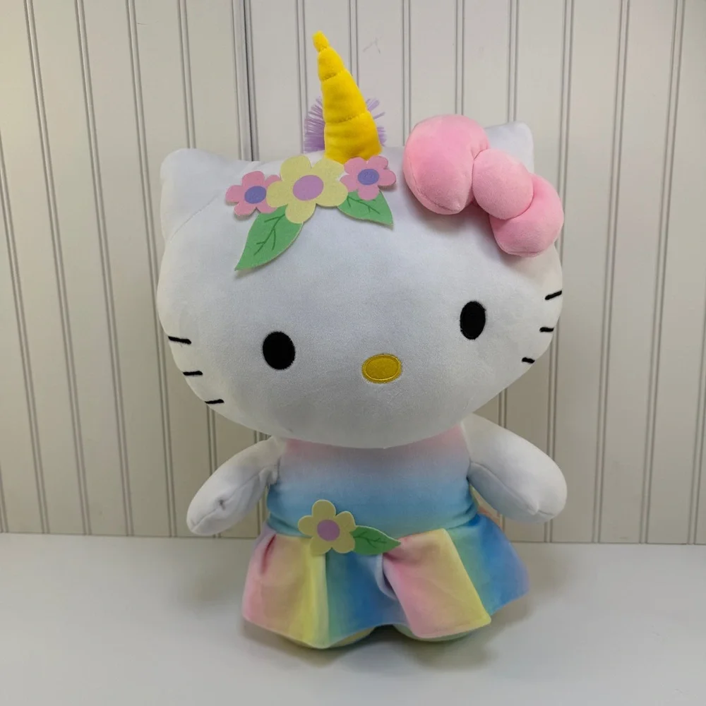 Sanrio Hello Kitty 24” Rainbow‎ 🌈 🦄 Unicorn Plush Doll Large Plush